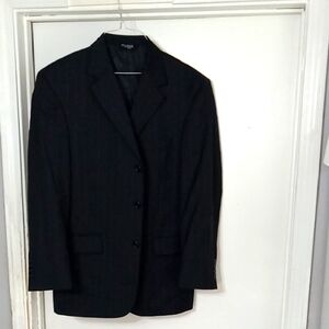 Classic Pin Strip Black Men's Blazer by Jos. A. Banks